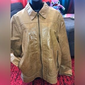 Mens Express Vintage 00 Leather Jacket Size L